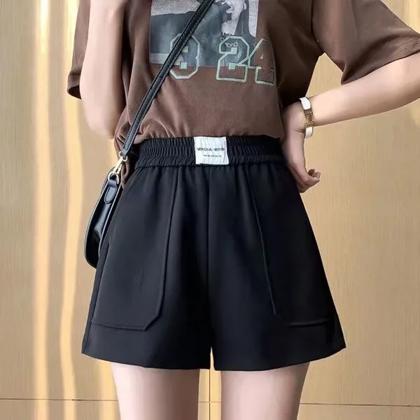 Сексуальные хлопковые короткие брюки, джоггеры, горячий спандекс, высокая талия, повседневные летние женские шорты в стандартной эстетике, корейские свободные спортивные брюки