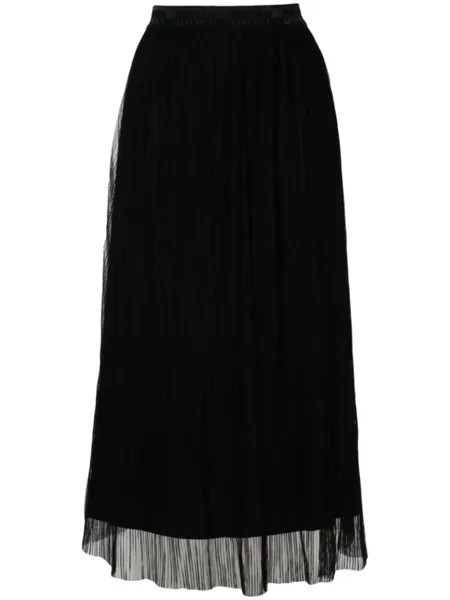 DKNY юбка из сетки с логотипом на поясе, черный