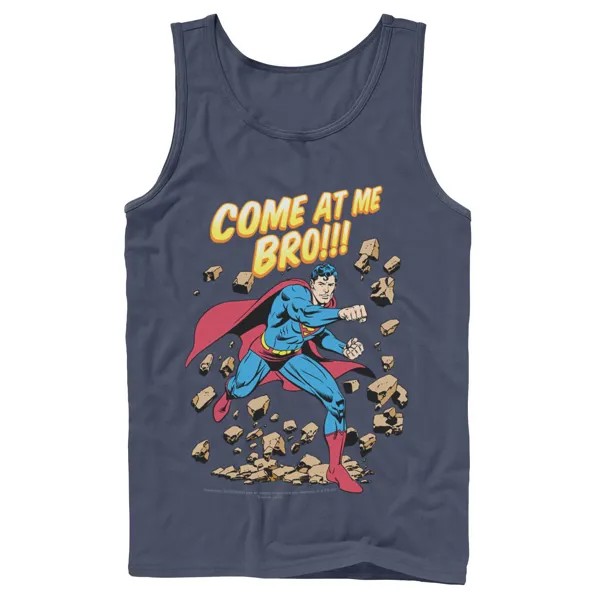Мужская майка с надписью «Супермен из комиксов DC Comics Come At Me Bro»