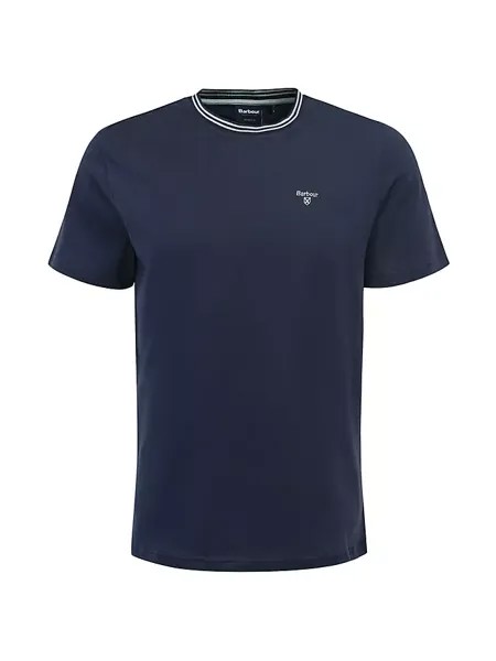 Футболка с воротником-стойкой Austwick Barbour, темно-синий