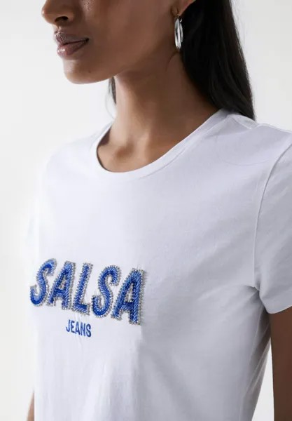 Футболка с принтом Salsa Jeans, weiß
