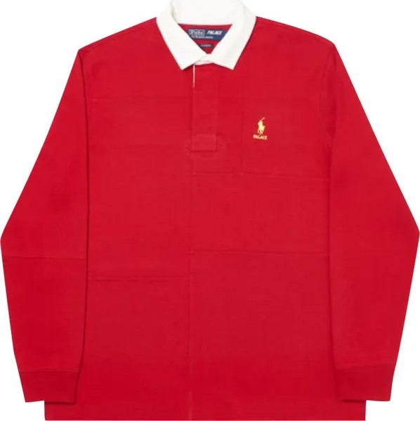Поло Palace x Ralph Lauren Pieced Rugby Polo 'Park Avenue Red', красный