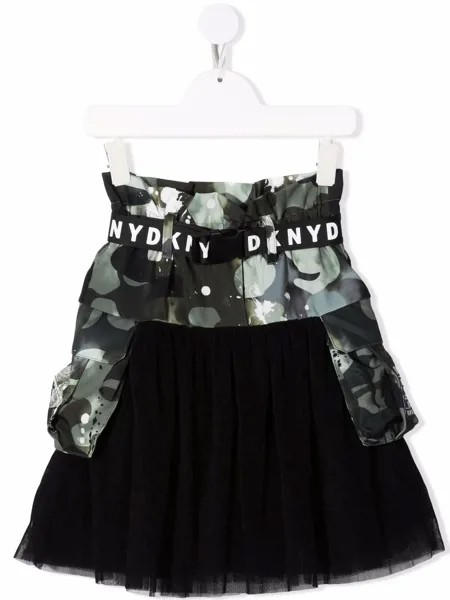 Dkny Kids юбка из тюля с камуфляжным принтом