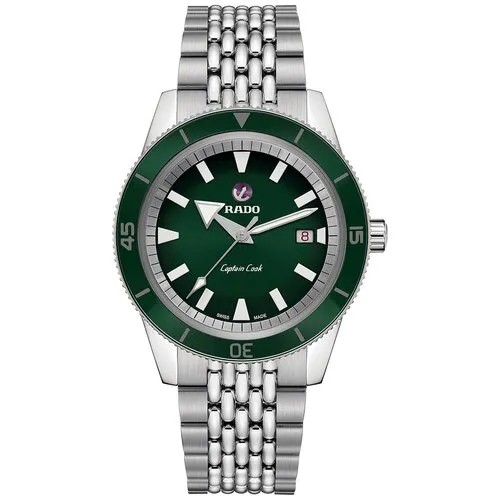 Наручные часы RADO, зеленый, серебряный