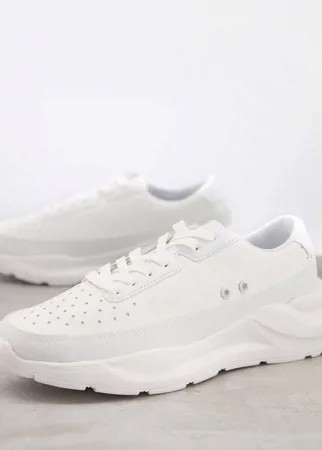 Белые кроссовки на шнуровке и на массивной подошве ASOS DESIGN-Белый