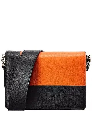 Маленькая кожаная сумка через плечо Valextra Swing, женская, оранжевая