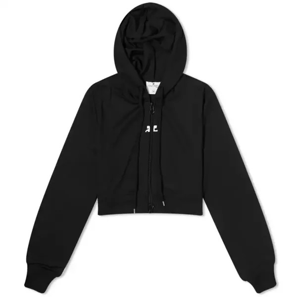 Спортивный костюм Courrèges укороченная куртка интерлок, черный