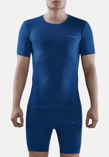 Базовая футболка Cold Weather Base Short Sleeve CEP, синий