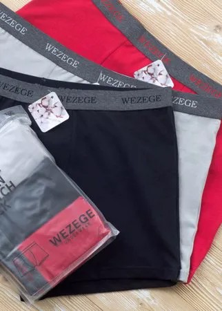 Боксеры мужские WEZEGE WZ03 красные 3XL