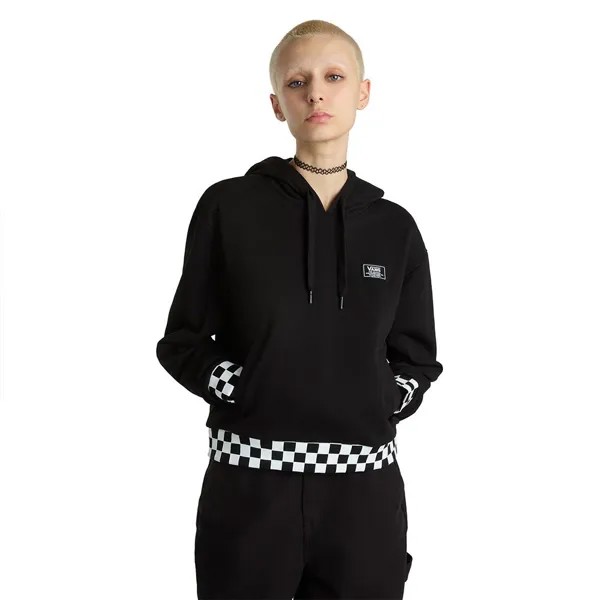 Худи Vans Boom Boom Check Crop II, черный