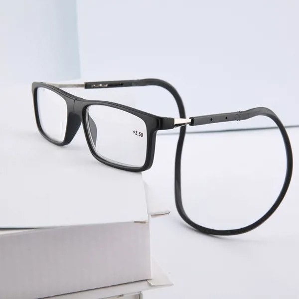 +1.0 ~ 4.0 Магнитные складные очки для чтения с шеей и мягкими силиконовыми складными очками для чтения