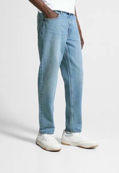 Джинсы Straight Leg VINTAGE Bershka, цвет light blue denim