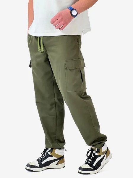 Широкие брюки карго, Зеленый