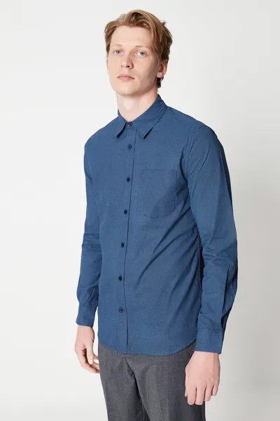 Рубашка с длинным рукавом и карманом с геопринтом Burton, синий