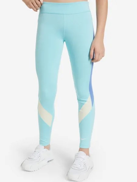 Легинсы для девочек Nike Dri-FIT One, Голубой
