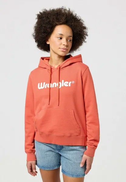 Толстовка с капюшоном Wrangler, коралл