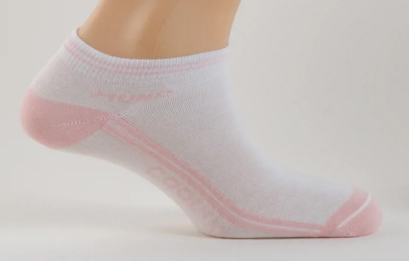 800 Invisible Coolmax носки, 11/18- белый/розовый
