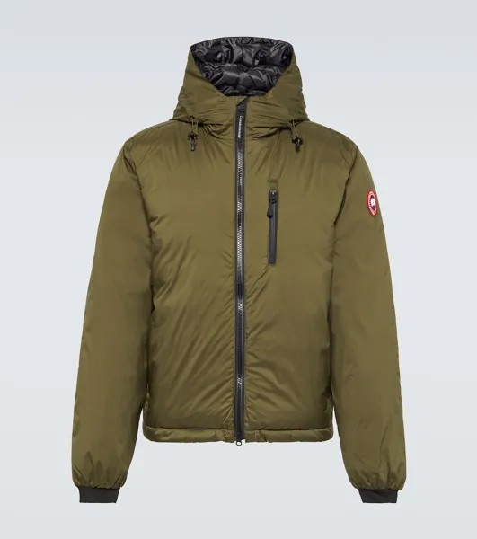 Пуховик Lodge с капюшоном Canada Goose, зеленый