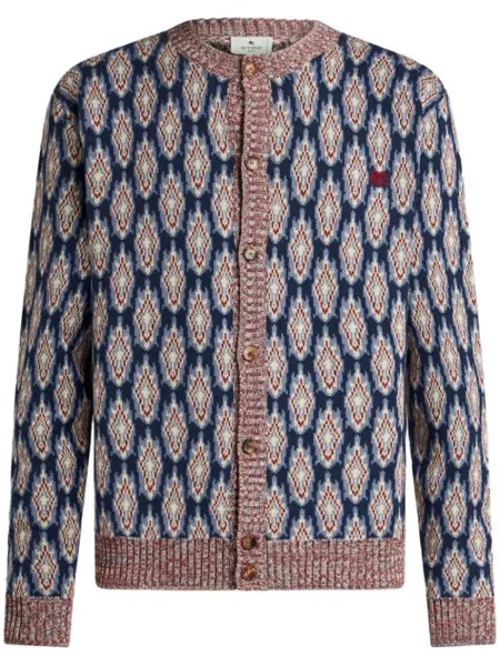 Кардиган с жаккардовым узором ETRO, синий
