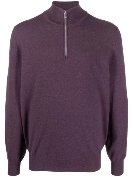 Brunello Cucinelli кашемировый джемпер тонкой вязки, фиолетовый