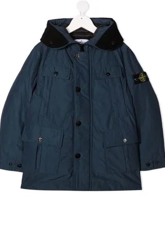Stone Island Junior парка с капюшоном