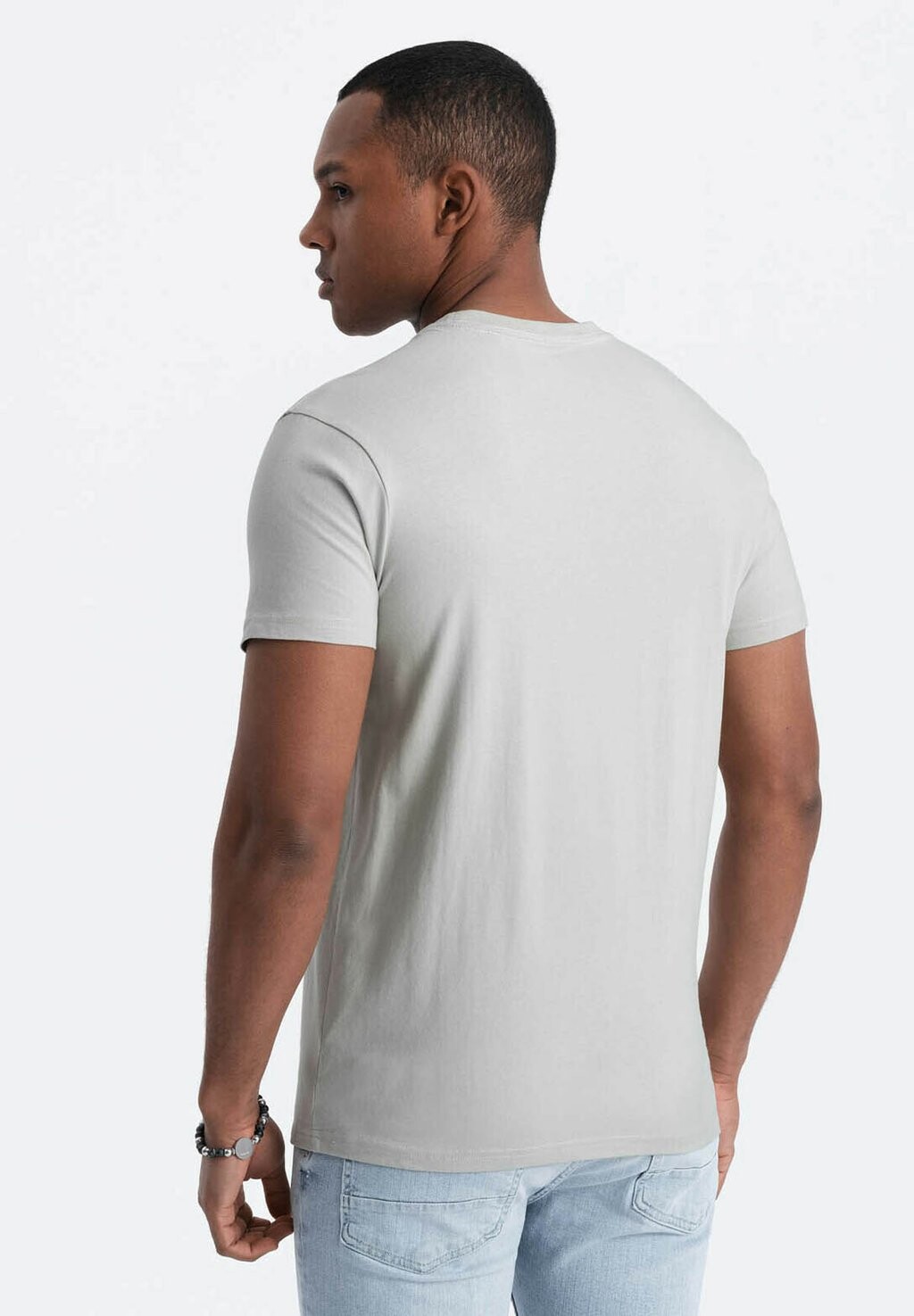 Базовая футболка With Patch Pocket Ombre, светло-серая