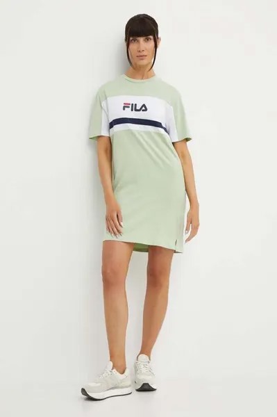 Платье Lishui из хлопка Fila, зеленый