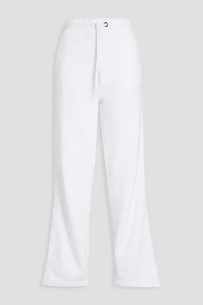 Спортивные брюки из французского махрового хлопка Emporio Armani, белый
