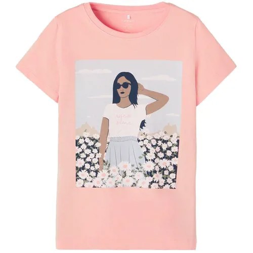Name it, футболка для девочки, Цвет: розовый, размер: 158/164