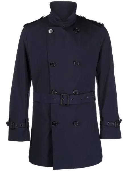 Короткое двубортное пальто Kings Mackintosh, синий