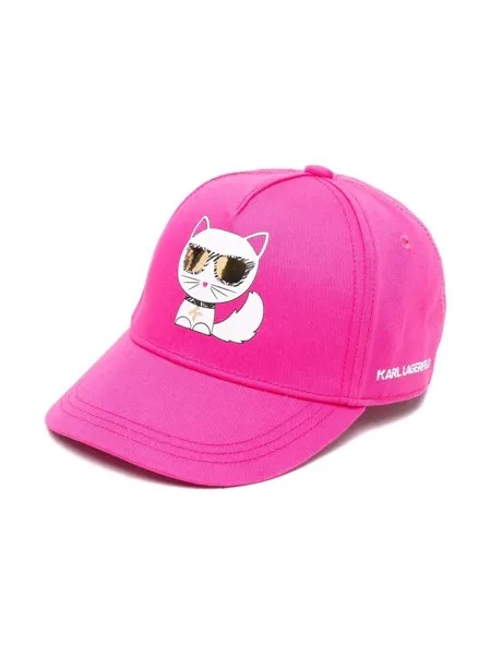 Karl Lagerfeld Kids бейсболка с принтом Choupette