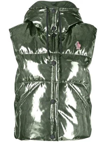 Moncler Grenoble дутый жилет Ramees, зеленый