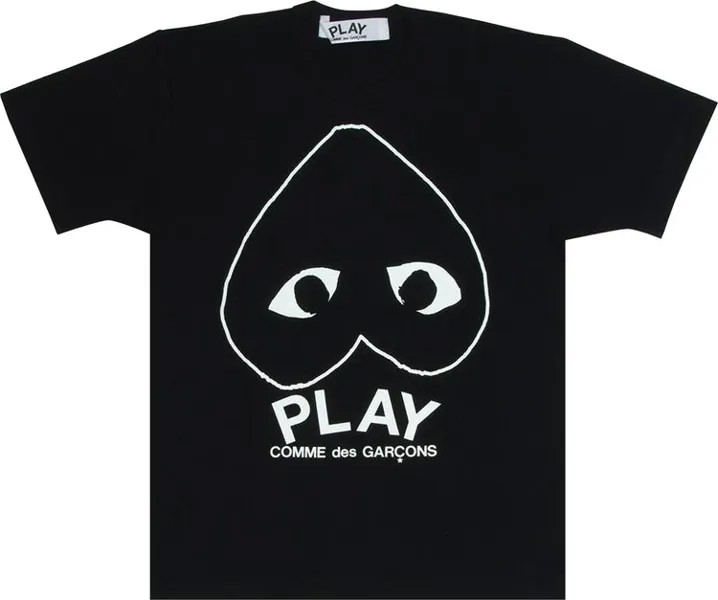 Футболка Comme des Garçons PLAY Logo T-Shirt 'Black', черный