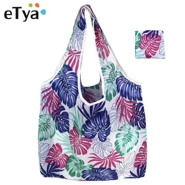 Мода Женщины Складная сумка для покупок Портативная складная продуктовая сумка Totes Большая экологически чистая сумочка