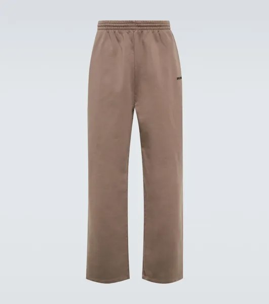 Большие флисовые спортивные штаны Balenciaga, коричневый
