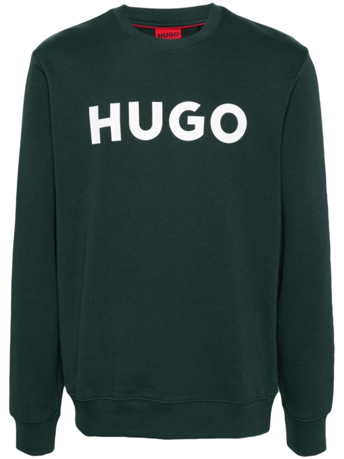 HUGO толстовка из джерси с логотипом, зеленый