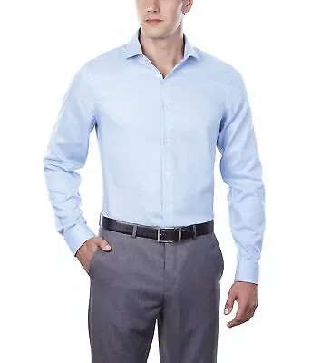 Мужская классическая рубашка приталенного кроя Calvin Klein, однотонная, эластичная, без железа