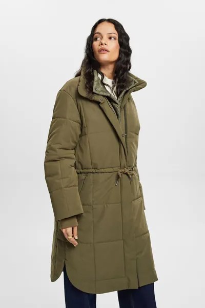 Длинная зимняя куртка со звеном Esprit, зеленый