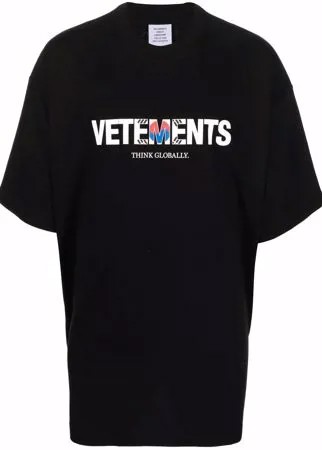 VETEMENTS футболка с логотипом