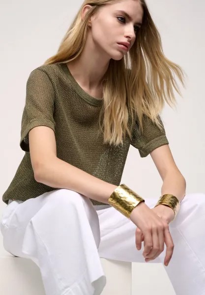 Футболка базовая Culto Luisa Spagnoli, verde militare