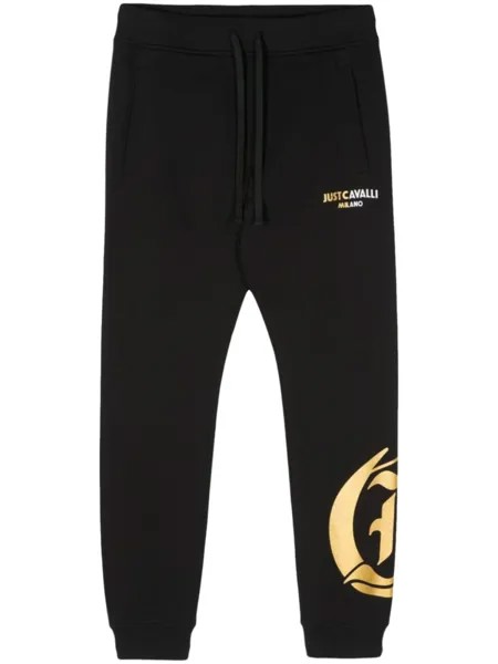 Just Cavalli спортивные брюки с логотипом, черный
