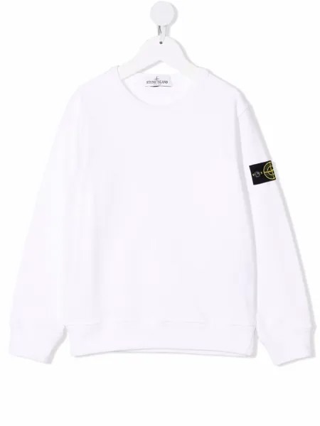 Stone Island Junior толстовка с нашивкой-логотипом