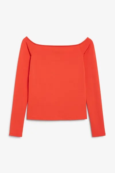 Лонгслив женский Monki 1188101002 красный XL (доставка из-за рубежа)