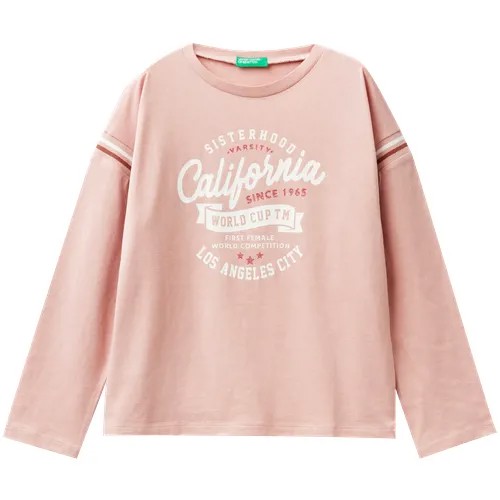 Лонгслив United Colors of Benetton для девочек 22A_3VR5C108Q_05R_EL