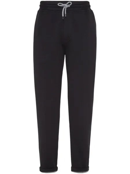 Brunello Cucinelli прямые спортивные брюки, черный