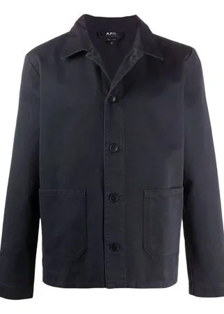 A.P.C. однотонная куртка-рубашка