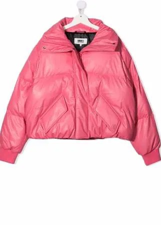 MM6 Maison Margiela Kids пуховик с потайной застежкой