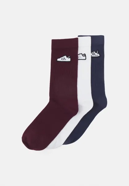 Носки НАБОР 3 шт. УНИСЕКС adidas Originals, цвет maroon/white/shadow navy