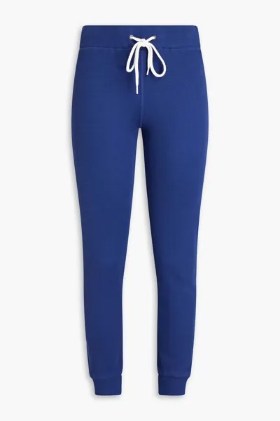 Укороченные спортивные брюки вафельной вязки Monrow, темно-синий