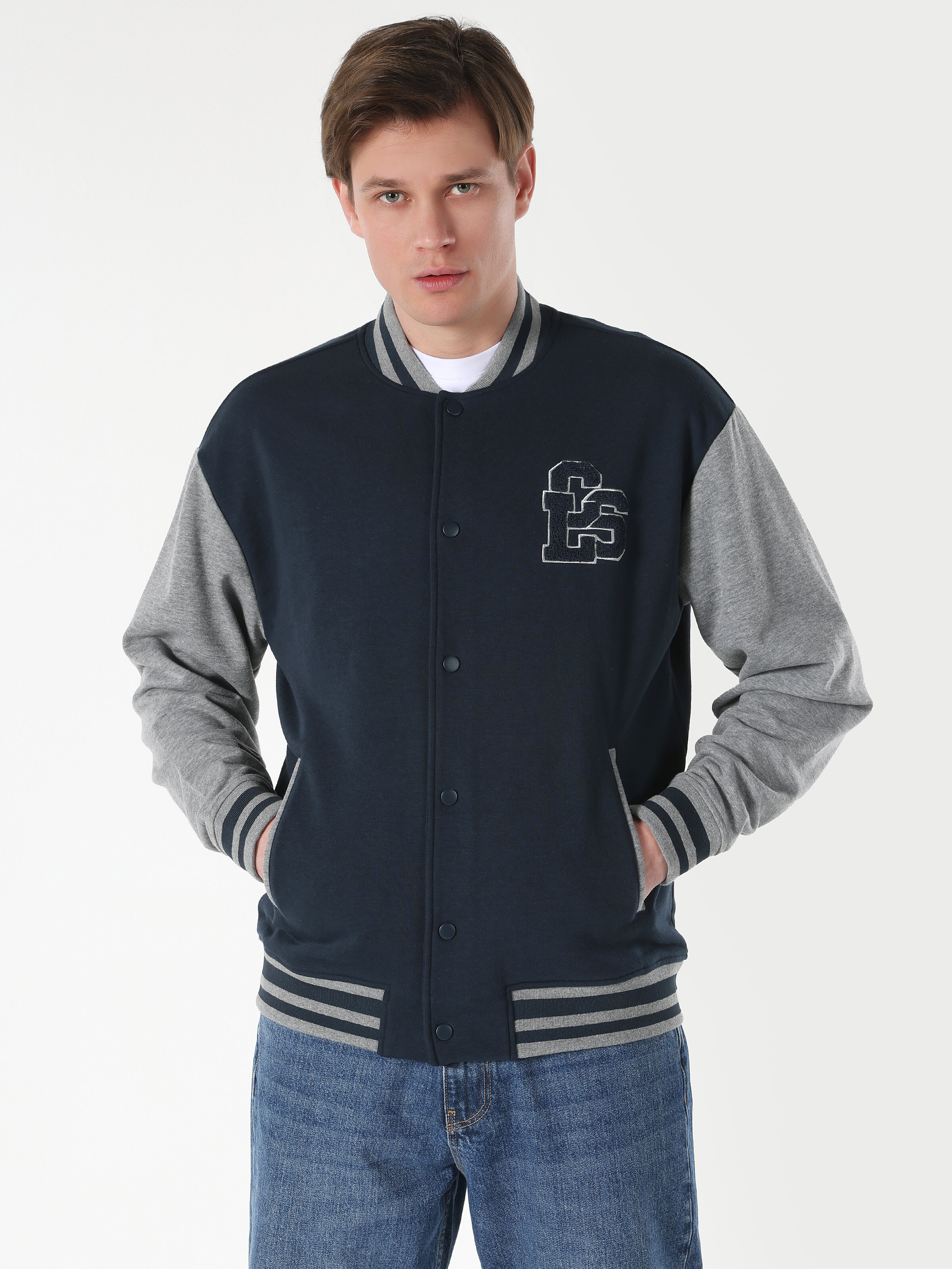 Бомбер мужской Colin's CL1061896_Q1.V1 синий 2XL